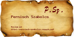 Pernisch Szabolcs névjegykártya